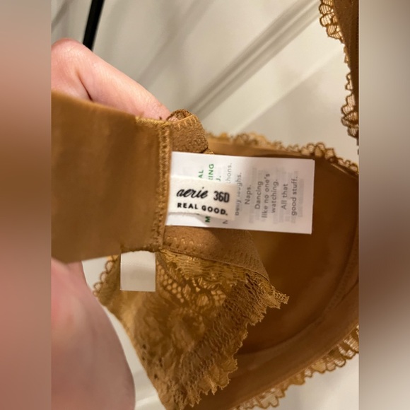 NWT Aerie Real Power Wireless Push Up Sunflower Lace Bra 36D - Picture 6 of 7